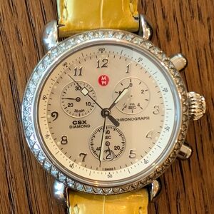 Michele CSX Diamond Watch with 9 Genuine Leather Michele Bands